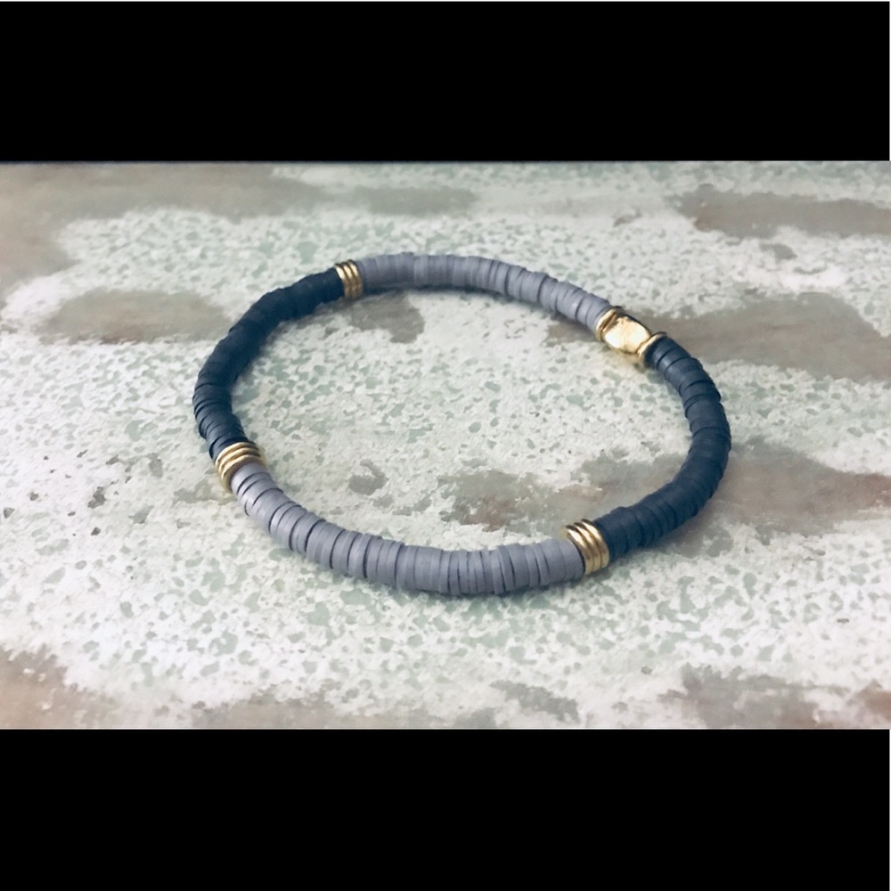 Rustic Cuff Black & Gray Carressa Bracelet